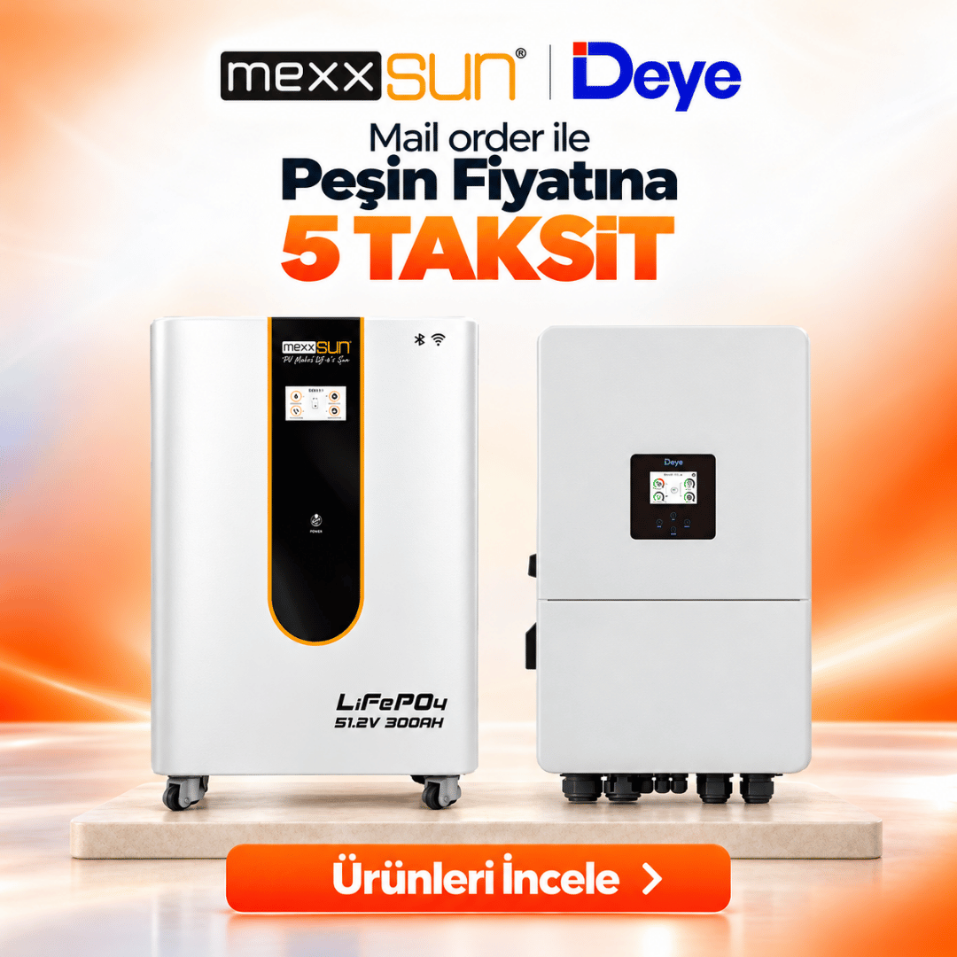 Mexxsun ve Deye ürünlerinde mail order ile peşin fiyatına 5 taksit