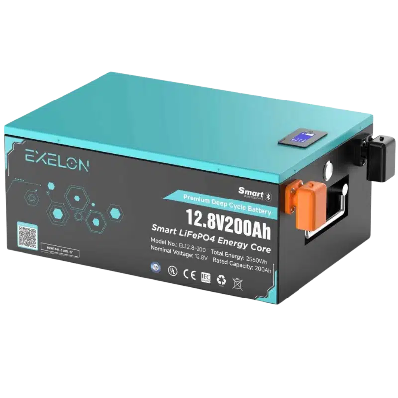 Exelon 12.8 V 200 Ah Lityum Akü Bluetooth Özellikli