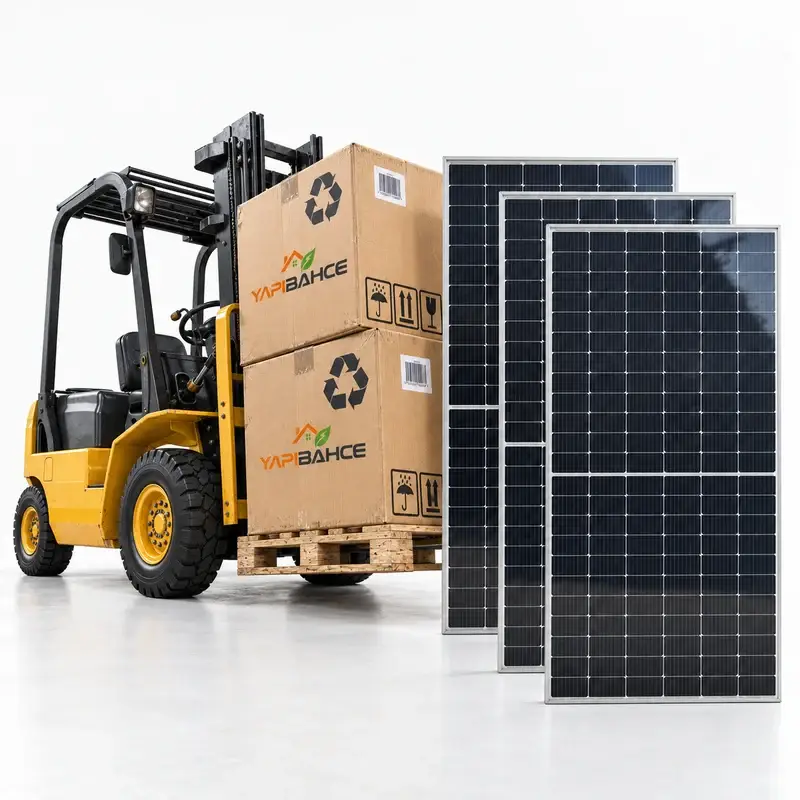 SunStalker A+ 585 W Cam Cama Half-Cut Topcon 144 Hücre Güneş Paneli 36 ADET 1 PALET